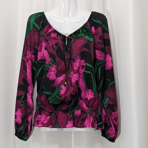 MICHAEL Michael Kors Tops - MICHAEL KORS Women's Long Sleeve Top Floral Blouse Size S